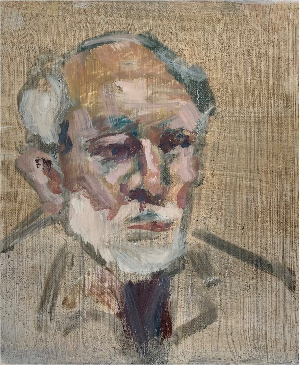 Head of an Old Man, oil on canvas